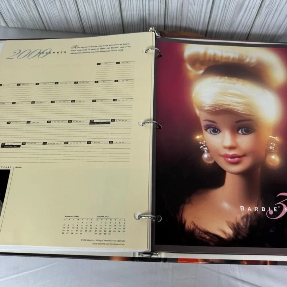 Official Barbie Collectors Club 2000 Binder Insider Newsletter Calendar Mattel